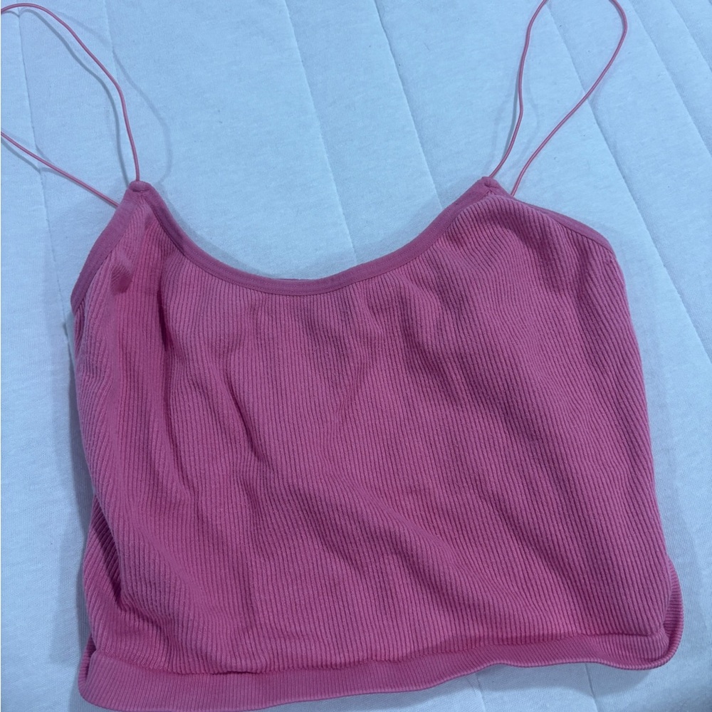 Streetwear Society Pink Ribbed Camisole